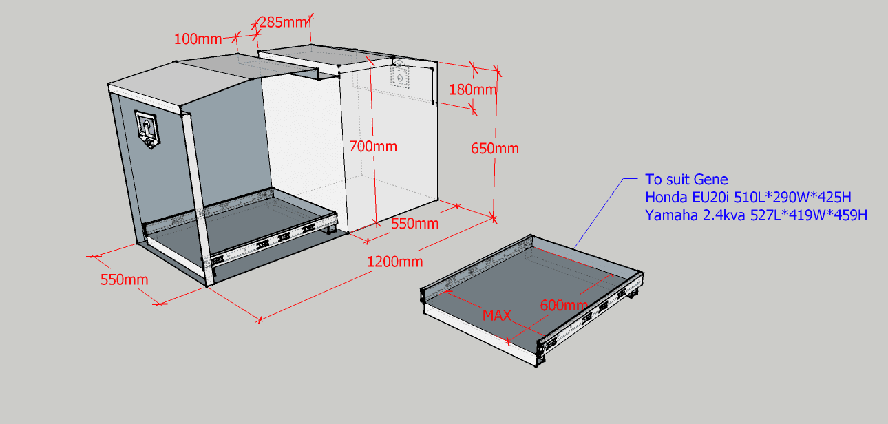 (COFS 57) MW Trailer box with slide (Black)-3