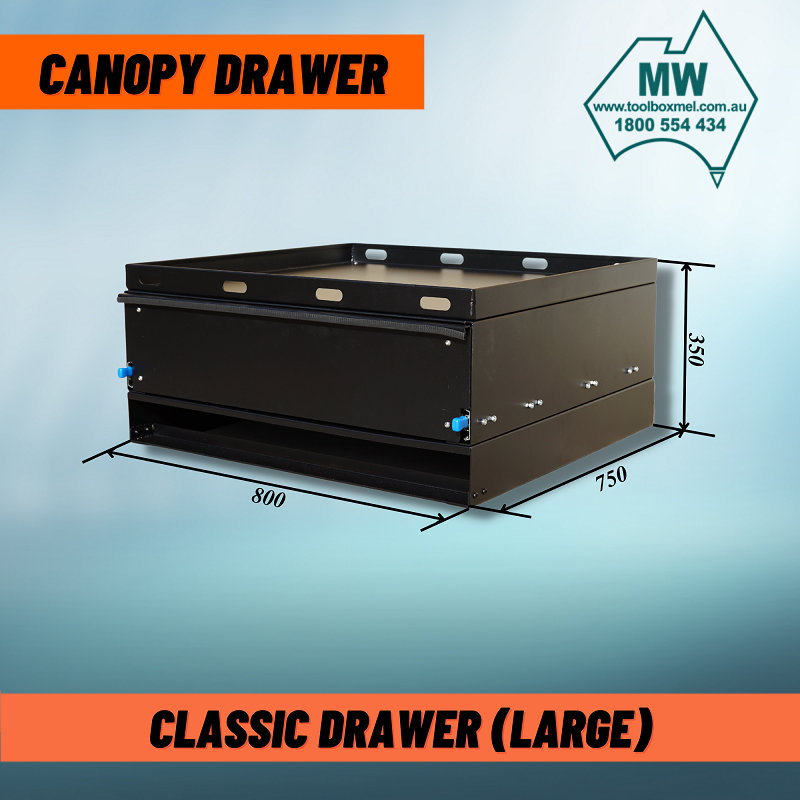 (2 Sizes Available) Classic Drawer Slide Black-6